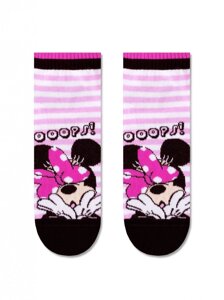 Короткі жіночі шкарпетки з малюнками Мінні Маус Disney 17С-129СПМ 354 23 p. світло рожевий