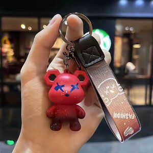 Брелок-підвіска Ведмедик KAWS Bearbrick Сувенір Колекційний на Рюкзак Сумку в Подарунок Фанатам Червоний