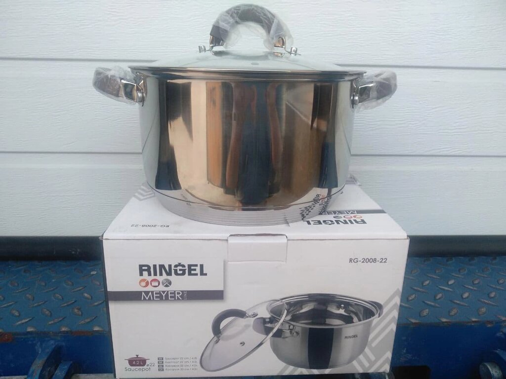 Кастрюля RINGEL Meyer 22 см (4.2 л) с крышкой (RG-2008-22) ##от компании## Интернет-магазин "Леонид" - ##фото## 1