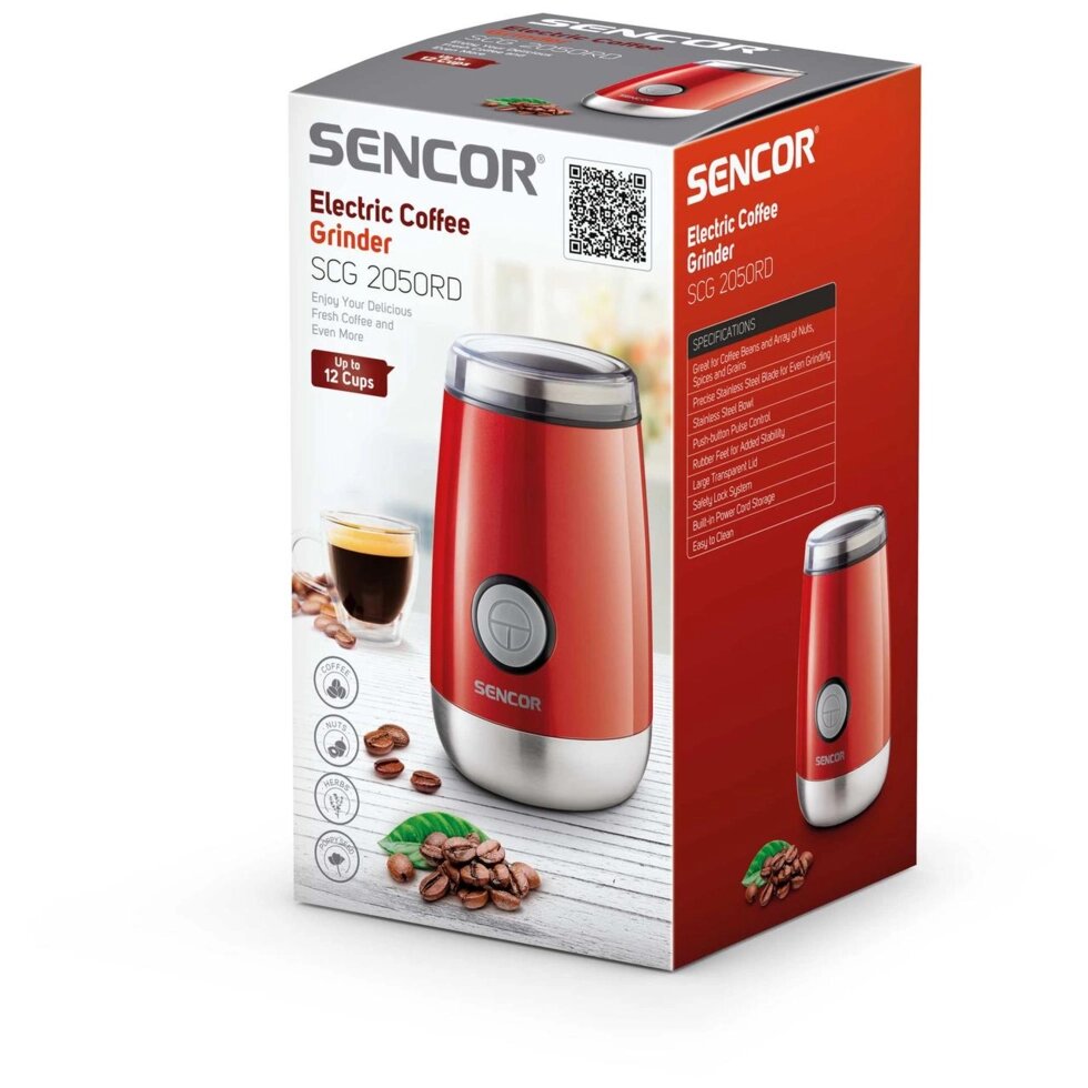 Кофемолка электрическая Sencor SCG 2050RD ##от компании## Интернет-магазин "Леонид" - ##фото## 1