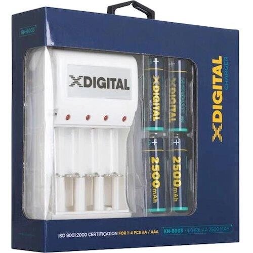 Зарядное устройство X-DIGITAL KN-8003 + 4 aa HR6 Ni-MH 2500mAh ##от компании## Интернет-магазин "Леонид" - ##фото## 1