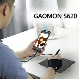 Графічний планшет Gaomon S620 + рукавичка