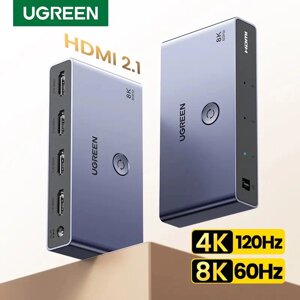 Перемикач HDMI 2.1 ugreen CM624 сплітер HDMI switch (3 in 1 out) 8K ultra HD DRR HDR 3D (15604) NEW