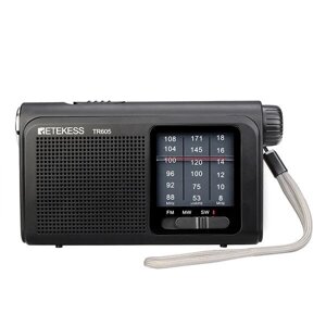 Радіоприймач Retkess TR605 FM/MW/SW, аварійний яскравий ліхтарик 400 lm, акумулятор 18650