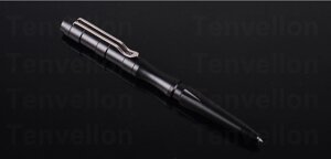Ручка багатоцільова Тактична Tenvellon 2 авіаційний алюміній протиковзна Black