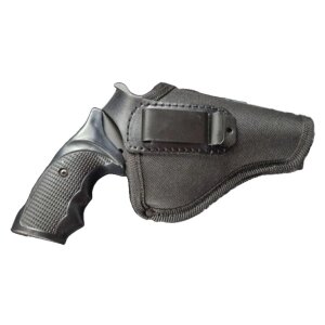 Кобура поясна (+скоба) Рев-3 кордура з шкірою (oxford 600-D чорна)