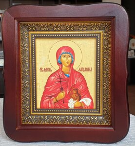 Ікона Свята Марія Магдалина у фігурному кіоті, розмір кіота 20*18, лік 10*12великий асортимент іменних ікон