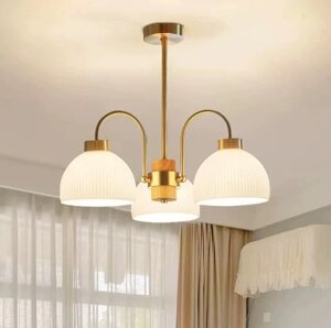 Люстра світлодіодна стельова 5042 (Золотистий) 3 плафони