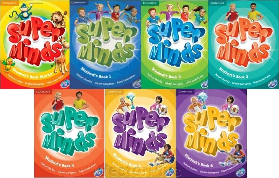 Super Minds 1, 2, 3, 4, 5, 6 Student's + Workbook ##от компании## VectorPlus - ##фото## 1