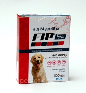 Краплі ФІП Форте (Fip Forte) від бліх, кліщів і комарів для собак 24 - 40 кг.