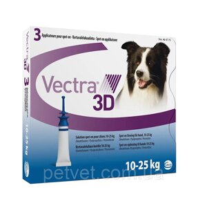 Вектра 3Д (Vectra 3D) краплі на холку для собак 10 - 25 кг.