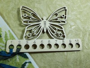 Дерев'яний органайзер для ниток муліне "Метелик"