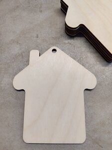 Дерев'яна заготовка для творчості "Будиночок", заготовка для декупажу, 10*9см