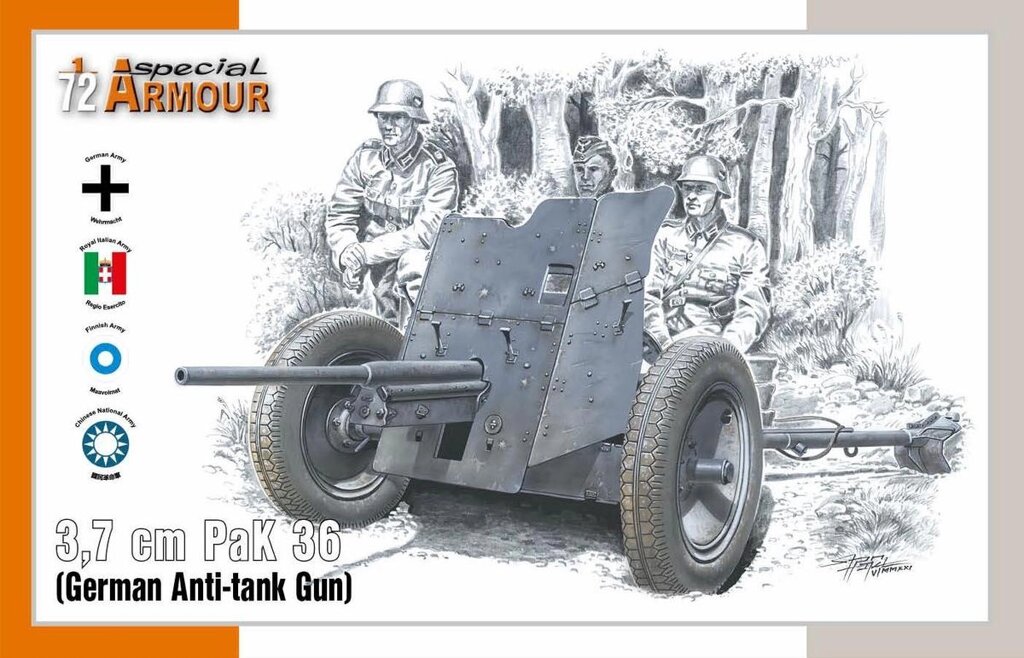 3,7 cm Pak 36 Германская противотанковая пушка ІІ М. В. 1/72 SPECIAL HOBBY SA72024 ##от компании## Хоббинет. Сборные модели. - ##фото## 1
