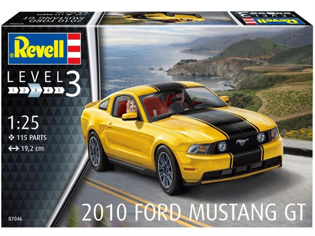 Ford Mustang GT 2010. Сборная модель спортивного автомобиля в масштабе 1/25. REVELL 07046 ##от компании## Хоббинет. Сборные модели. - ##фото## 1
