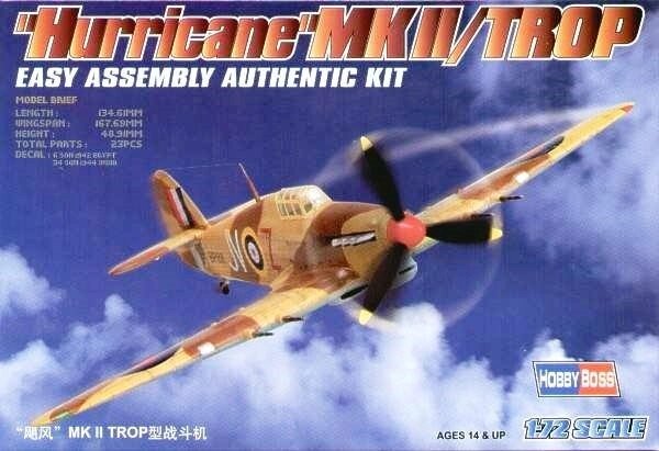 “Hurricane” MK II TORP. Сборная модель истребителя в масштабе 1/72. HOBBY BOSS 80216 ##от компании## Хоббинет. Сборные модели. - ##фото## 1