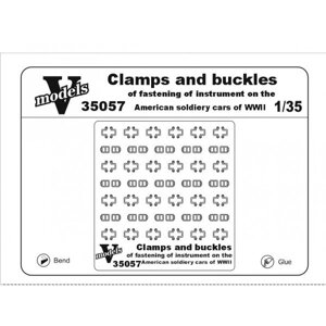 Скоби і пряжки для американської техніки. Фототравлення. 1/35 VMODELS 35057