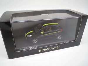 FORD KA 2009 BLACK METALLIC L. E. 1008 PCS. 1/43 MINICHAMPS 400088200