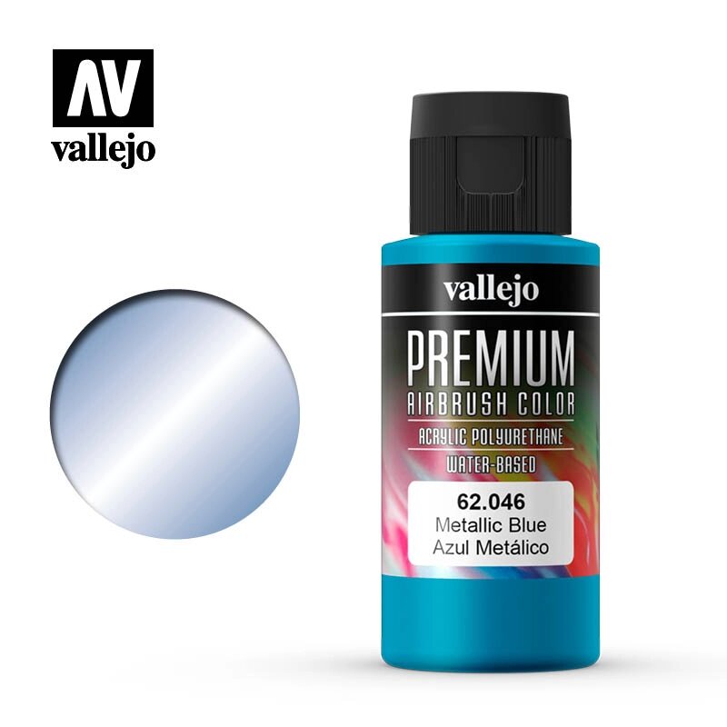 Синий металлик. Краска акрил-полиуретановая 60 мл. VALLEJO PREMIUM COLLOR 62046 ##от компании## Хоббинет. Сборные модели. - ##фото## 1