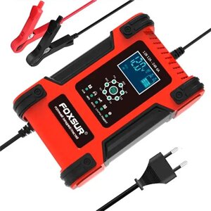 Розумний зарядний пристрій авто акумуляторів 12В-12А 24В-6А ЖК FOXSUR FBC122412D