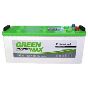 Акумулятор автомобільний GREEN POWER MAX 195Ah збоку (+/-) (000022378)