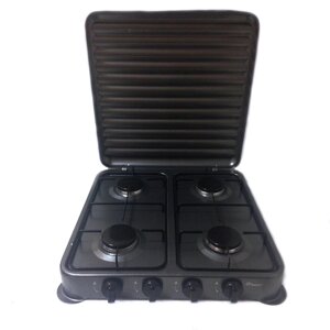 Настільна газова плита Domotec MS 6604 з чотирма конфорками.