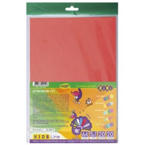 Кольоровий картон ZiBi А4, Креатив, 20 листів (ZB. 1969)