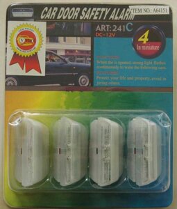 Накладки на двері 64151White/green з габаритом і стробоскопом з підсвіткою (компл.)