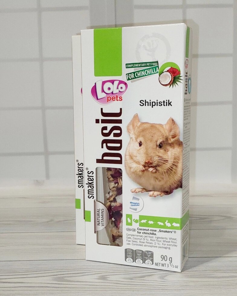 Лакомства для шиншилл с кокосом и лепестками роз LoLo Pets ##от компании## Шипистик Shipistik - ##фото## 1
