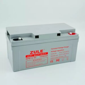 Гелевий акумулятор ZULE NPG12-65 (12V 65Ah) глубокого циклу