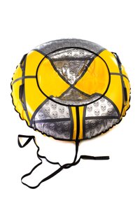 Надувні санки-ватрушка Kospa 100 см Посилений Черепа жовтий