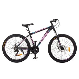 Велосипед спортивний алюмінієвий PROFI 26 дюймів G26OPTIMAL A26.2 SHIMANO чорний (матовий)-рожевий