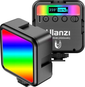 Мінікамерне світло Ulanzi VL49 LED RGB CRI 95+ 2700K-9000K акумулятор 2000 мА на магніті