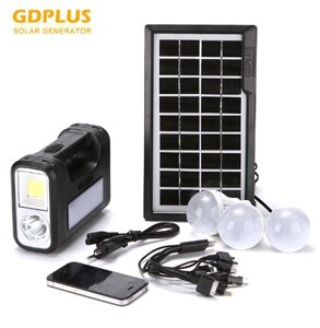 Автономна портативна сонячна система GDPLUS GD-8017 (сонячна панель/функція Павербанка / FM)