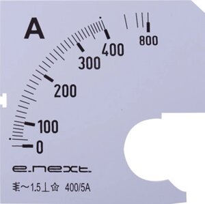 Шкала для амперметра щитового AC 400A, E. Next