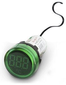 Світлосигнальна арматура з індикатором температури діаметр 22мм 80-380В AC зелена, E. NEXT