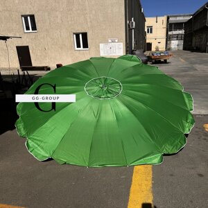 Торгова парасолька 2.5м, з напиленням зелений 16 спиць