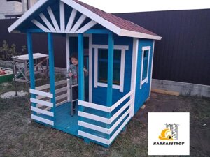 Дитячий ігровий будиночок з дерева Rondo blue