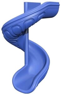 Гірка для спуску гвинтова пластикова синя Туреччина, висота 200 см