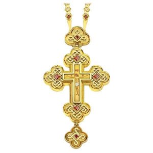 Хрест православний для священика латунний з ланцюгом позолочений - 2.10.0071лп-2^52лп