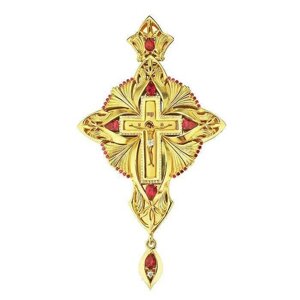 Наперсний хрест священика латунний позолочений - 2.10.0049лп-2