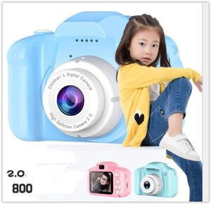 Фотоапарат дитячий, бренд JYC X02 блакитний дисплей 2d батарея 400 мАг 8 мегапікселів