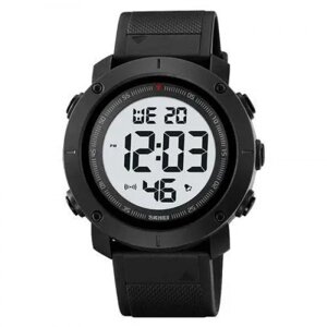 Годинник наручний чоловічий SKMEI 2122BKWT BLACK-WHITE, чоловічий тактичний годинник. Колір чорний