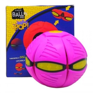 М'яч-трансформер "Flat Ball Disc: М'ячик-фрісбі, рожевий