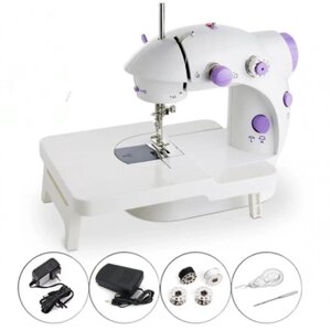 Портативна швейна машинка Mini Sewing SM202A зі столом 4 в 1 адаптером 220В та педаллю
