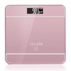 Терези підлогові електронні iScale 2017D 180кг (0,1кг) з температурою ваги підлогові 180 кг. Колір рожевий