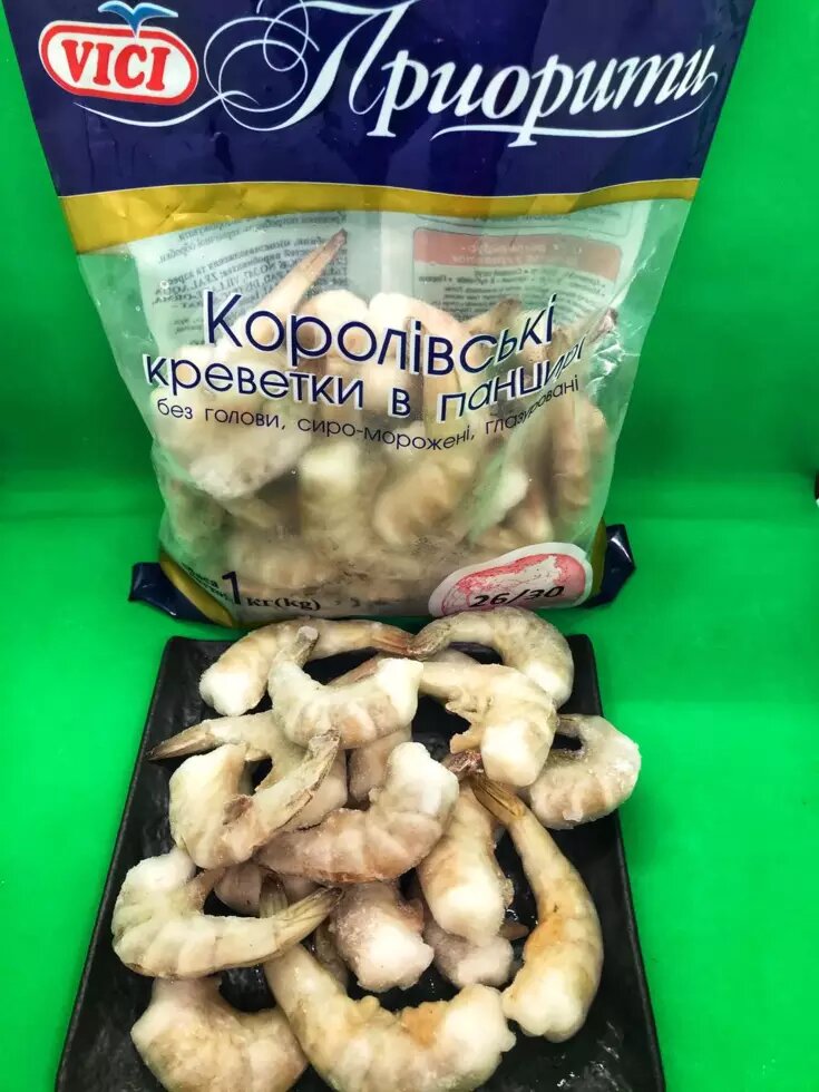 Тигровая Креветки в панцире, без головы, сыромороженые 1кг ##от компании## Ikrafish_ua - ##фото## 1