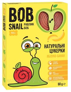 Натуральні цукерки Bob Snail Яблоко-Банан, 60 г