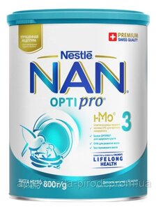 Суха молочна суміш NAN 3 Optipro для дітей з 12 місяців (НАН), 800 г
