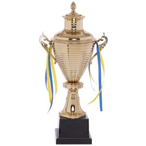 Кубок спортивний із ручками та кришкою Zelart FAIRY G108A висота 55 см золото